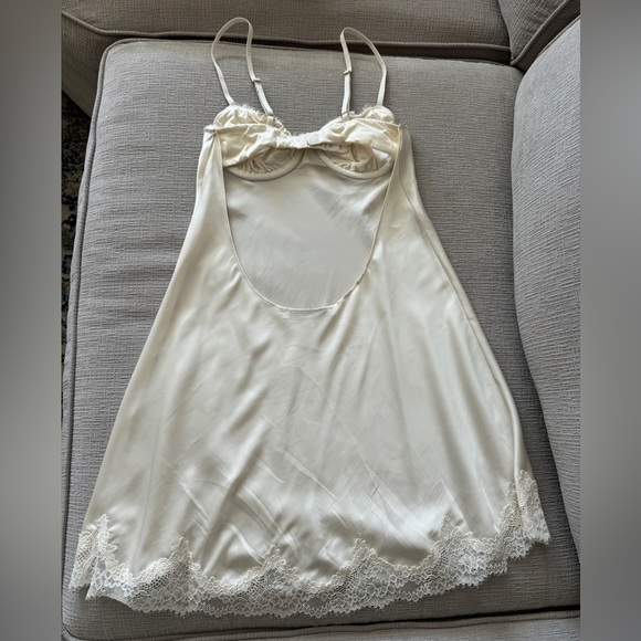 Abercrombie Lace Trimmed Silk Nightgown - Picture 4 of 5